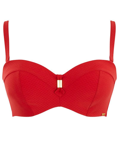 Panache Swim Marianna D-H Cup Bandeau Bikini Top - Crimson Swim 