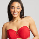 Panache Swimwear Marianna D-H Cup Bandeau Bikini Top - Crimson