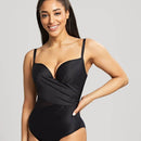 Panache Swimwear Serenity Moulded Plunge D-H Cup One Piece Swimsuit - Noir