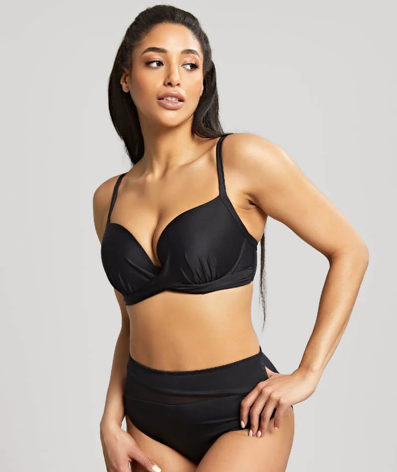 Panache Swimwear Serenity Plunge D H Cup Bikini Top Noir Big Girls Don t Cry Anymore