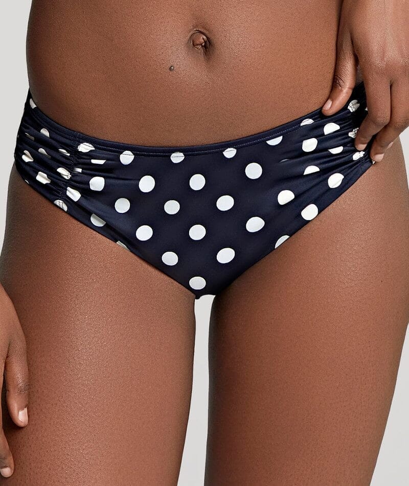 Panache Swimwear Anya Riva Spot Gather Pant Bikini - Navy/Vanila Swim  