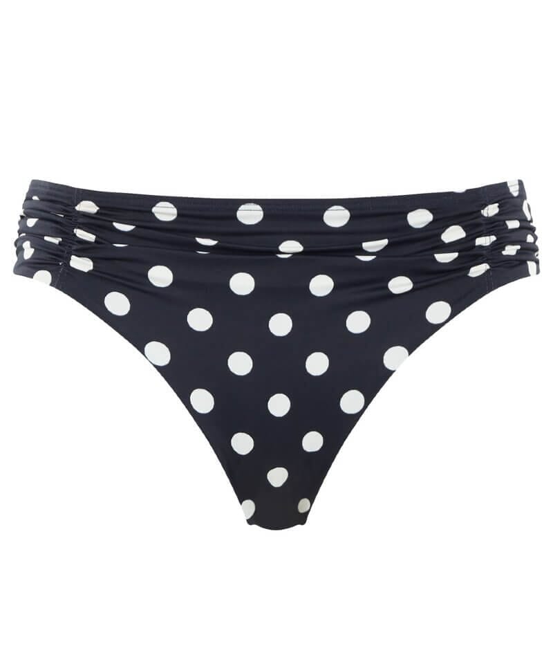 Panache Swimwear Anya Riva Spot Gather Pant Bikini - Navy/Vanila Swim 