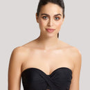 Panache Swimwear Anya Riva Twist Bandeau Underwired Bikini Top - Black