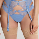 Panache Valentina Luxe Suspender Belt - Denim Blue