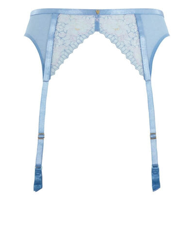 Panache Valentina Luxe Suspender Belt - Denim Blue Knickers 