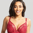 Panache Yasmin Non Padded Underwired Plunge Bra - Ruby