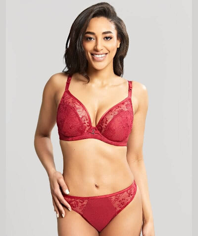 Panache Yasmin Non Padded Underwired Plunge Bra - Ruby Bras 