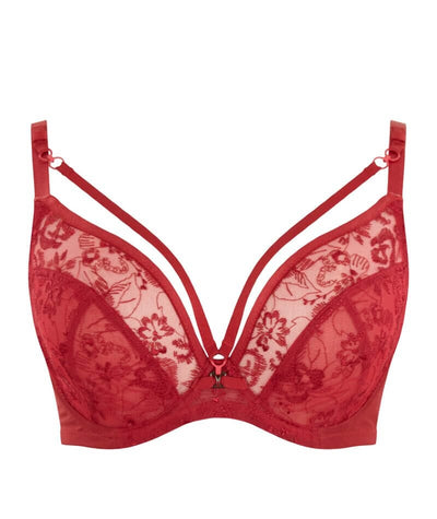 Panache Yasmin Non Padded Underwired Plunge Bra - Ruby Bras 