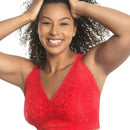 Parfait Adriana Wire-free Full Bust Lace Bralette - Racing Red