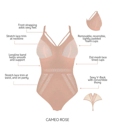 Parfait Mia Dot Plus Bodysuit - Cameo Rose Bodysuits & Basques 
