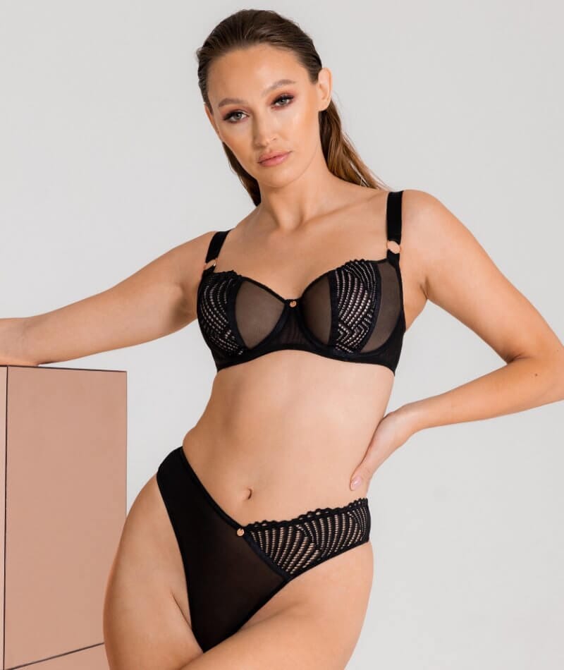 Scantilly Authority Balcony Bra - Black Bras 