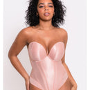 Scantilly Classique Plunge Padded Strapless Bodysuit - Powdery Pink