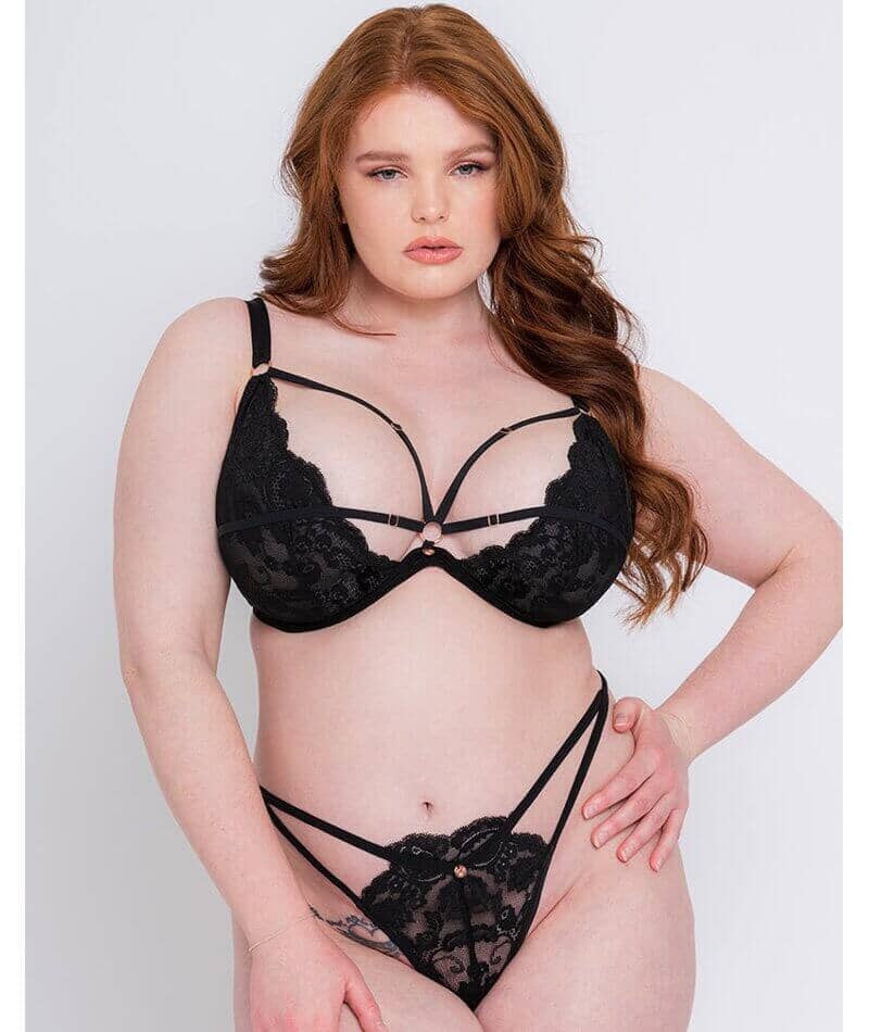 Scantilly Embrace Deep Plunge Bra - Black Bras 