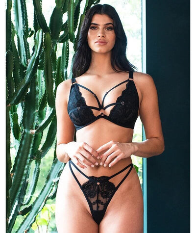 Scantilly Embrace Thong - Black Knickers 