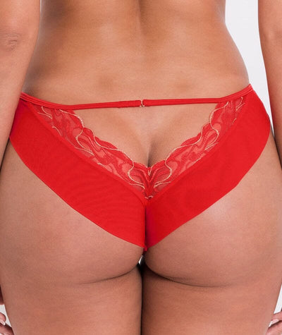 Scantilly Fascinate Brazilian Brief - Poppy Red Knickers 