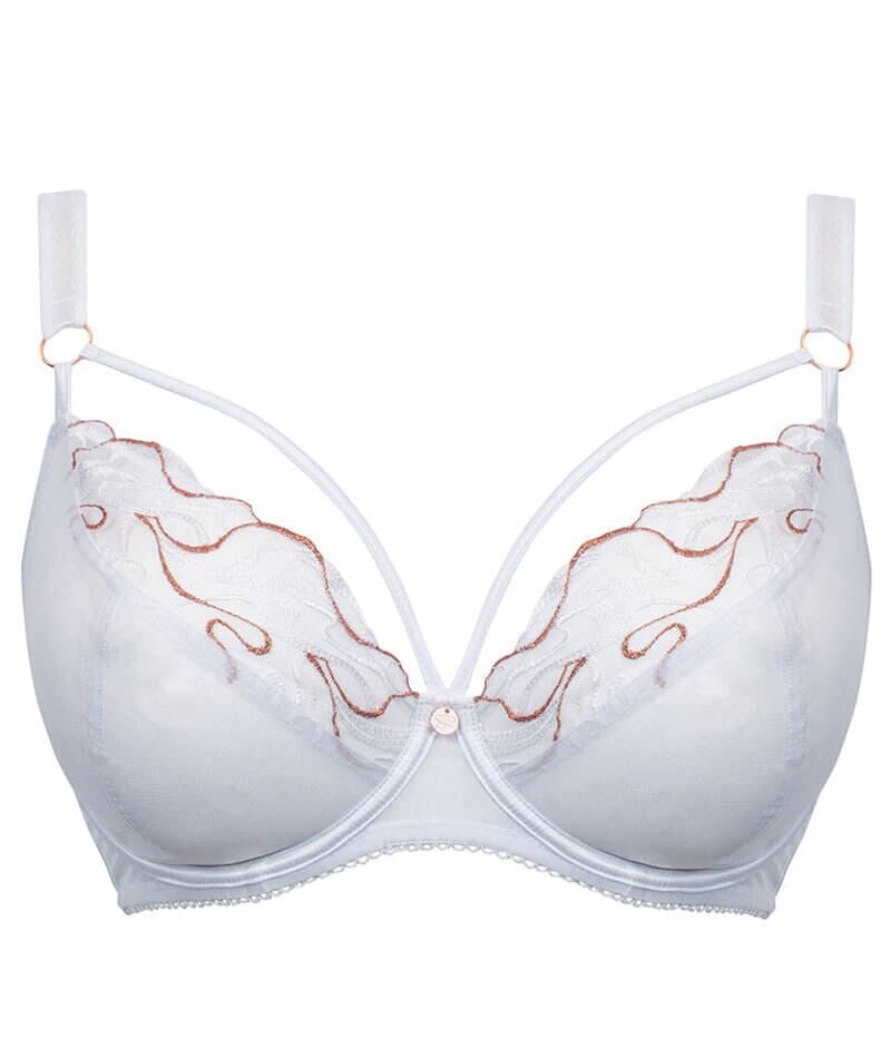 Scantilly Fascinate Plunge Bra - White Bras 