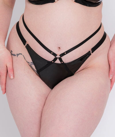 Scantilly Fatale Thong - Black Knickers 