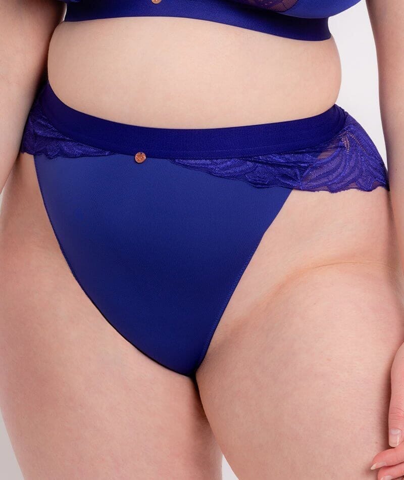 Scantilly Indulgence High Waist Brief - Ultraviolet Blue Knickers 