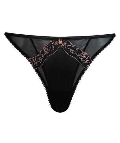 Scantilly Key to My Heart Bare Faced Brief - Black Knickers 