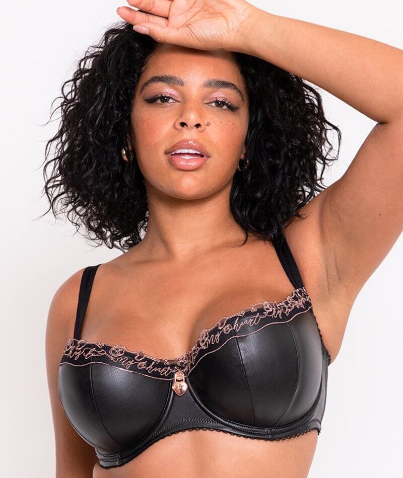 Scantilly Key to My Heart Padded Half Cup Bra - Black Bras 