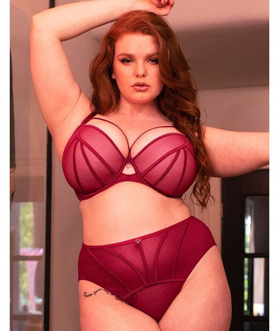 Scantilly Senses High Waist Brief - Cherry Purple Knickers 