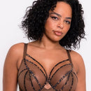 Scantilly Senses Plunge Bra - Leopard Brown