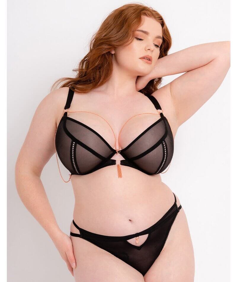 Scantilly Unchained Plunge Bra - Black Bras 