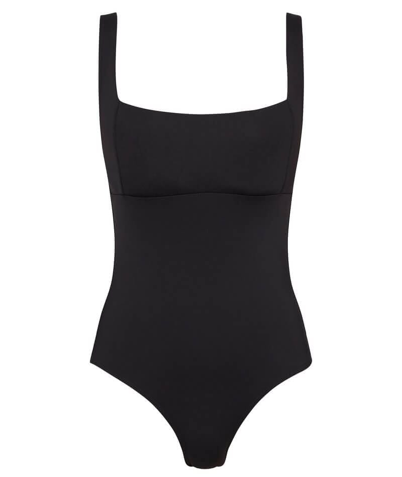 Sea Level Eco Essentials Square Neck One Piece Swimsuit - Black Swim 