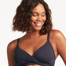 Sea Level Eco Essentials Twist Front DD-E Cup Bikini Top - Night Sky