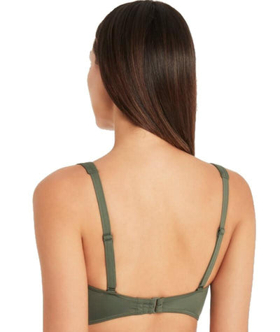 Sea Level Essentials Cross Front B-DD Cup Bikini Top - Khaki Swim 