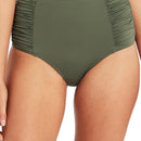 Sea Level Eco Essentials Gathered Side High Waist Brief - Khaki