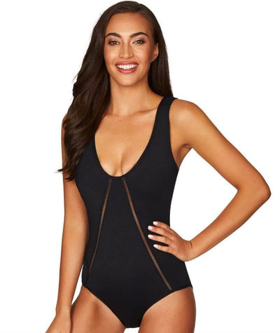 Sea Level Essentials V Style B-DD Cup Maillot One Piece Swimsuit - Black Swim 