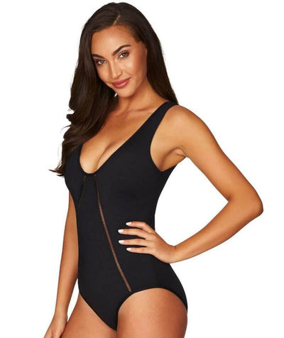 Sea Level Essentials V Style B-DD Cup Maillot One Piece Swimsuit - Black Swim 
