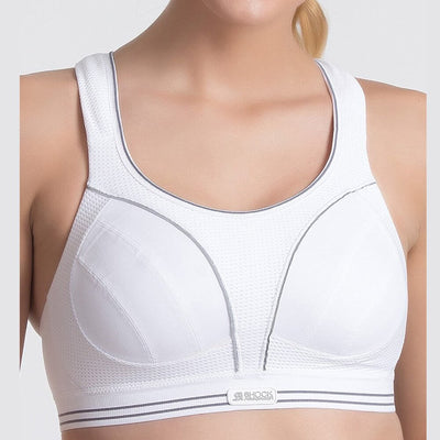 Shock Absorber Ultimate Run Sports Bra - White/Silver Bras 