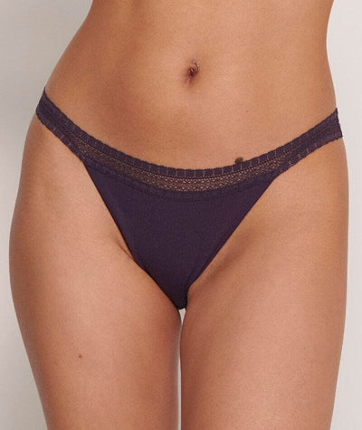 Sloggi Go Ribbed Tanga Brief 2 Pack - Blueberry Knickers 