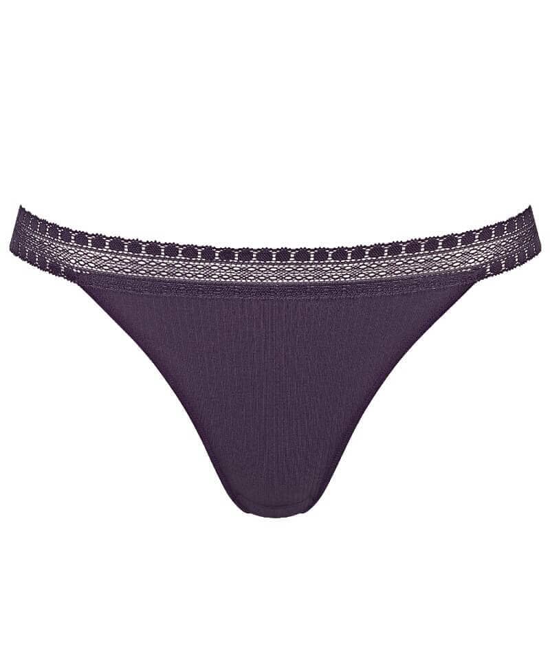 Sloggi Go Ribbed Tanga Brief 2 Pack - Blueberry Knickers 