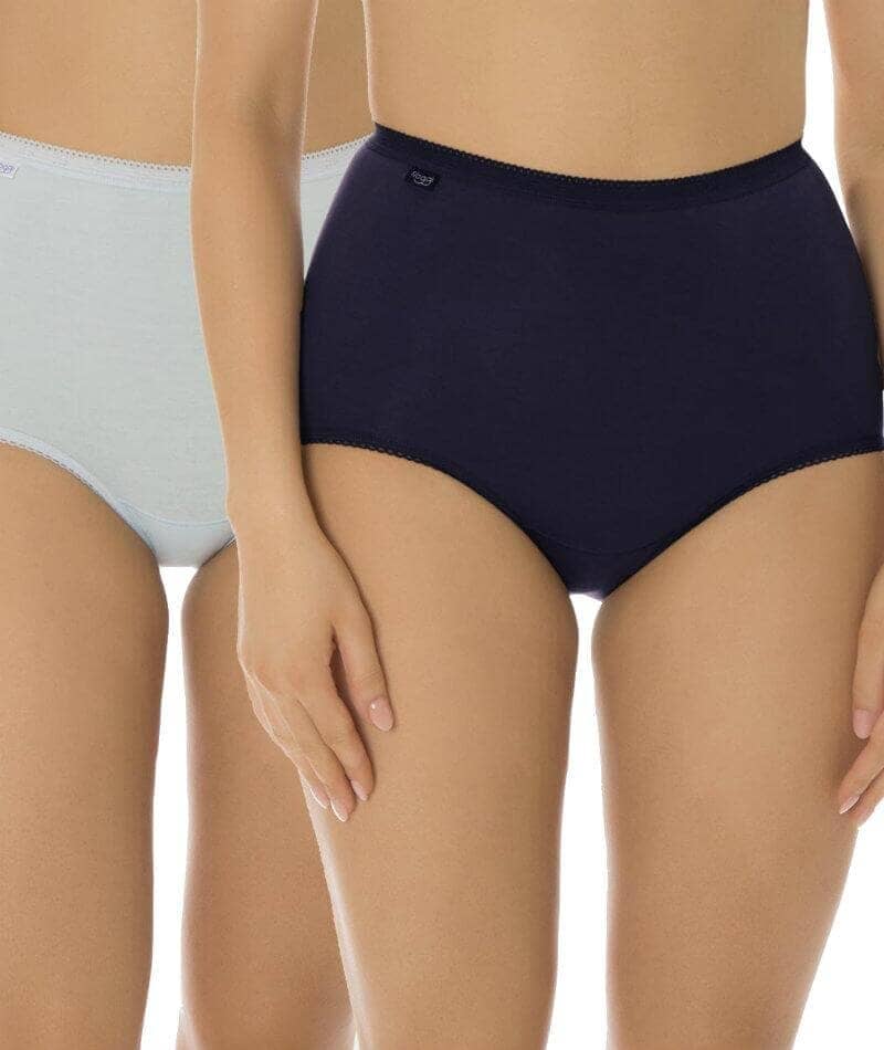 Sloggi Maxi Brief 2 Pack - Blue/Navy Knickers 