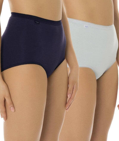 Sloggi Maxi Brief 2 Pack - Blue/Navy Knickers 