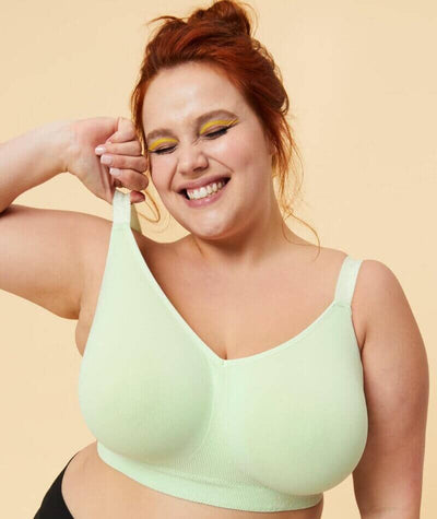 Sugar Candy Fuller Bust Seamless F-HH Cup Wirefree Lounge Bra - Mint Green Bras 