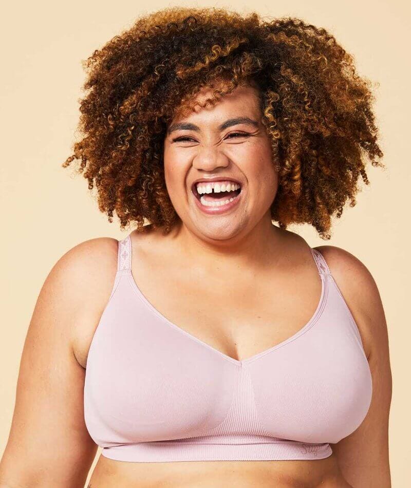Sugar Candy Fuller Bust Seamless F-HH Cup Wirefree Lounge Bra - Pink Bras  