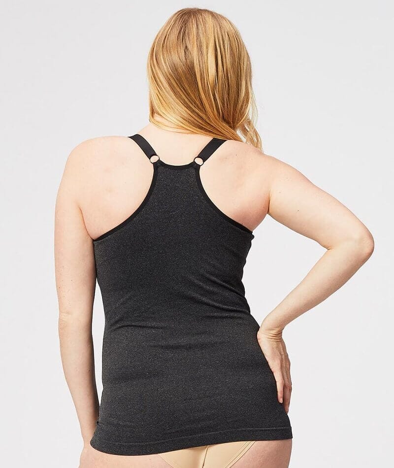 Sugar Candy Fuller Bust Seamless F-HH Cup Nursing Tank - Charcoal Sleep 