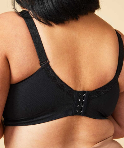 Sugar Candy Fuller Bust Seamless F-HH Cup Wirefree Lounge Bra - Black Bras 