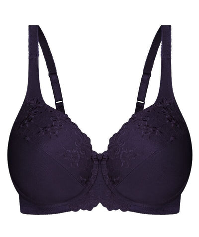 Triumph Embroidered Minimizer Bra - Blueberry Bras 