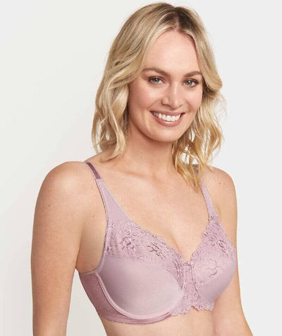 Triumph Embroidered Minimiser Bra 2 Pack - Lilac/Chocolate Mousse Bras 