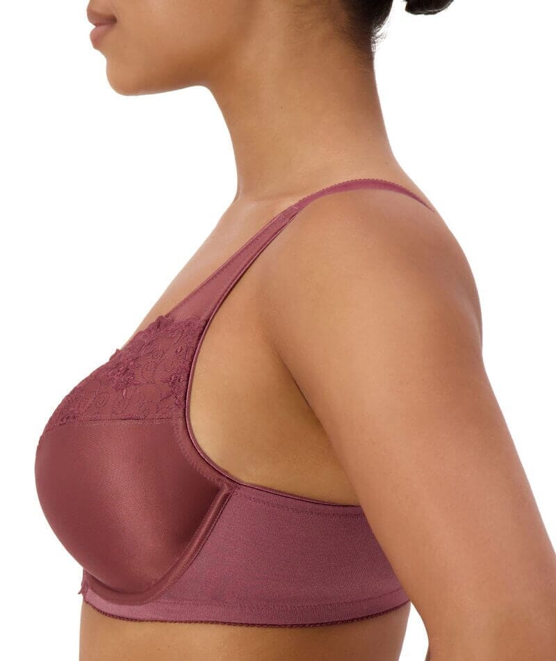 Triumph Embroidered Minimizer Bra - Smokey Russet Bras 