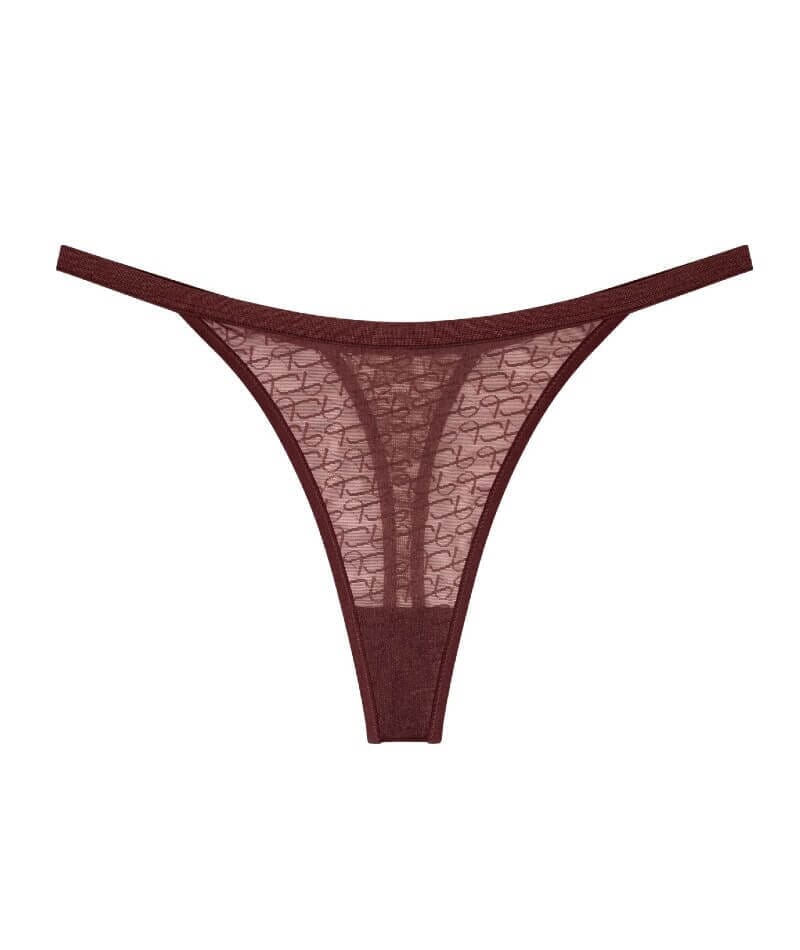 Triumph Signature Sheer String Brief - Decadent Chocolate Knickers 